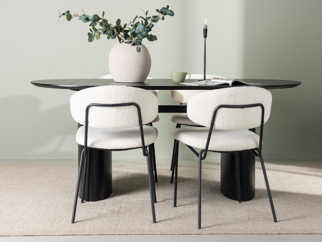 Set sala da pranzo Dallas 4118 (Nero)