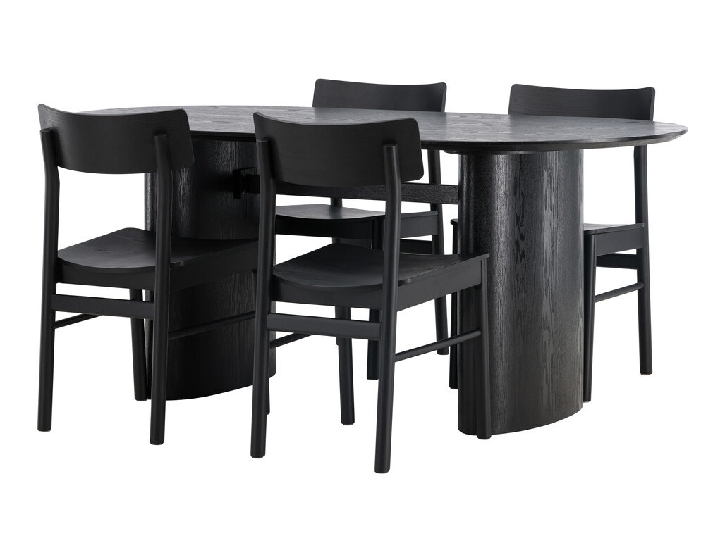 Set sala da pranzo Dallas 4119 (Nero)