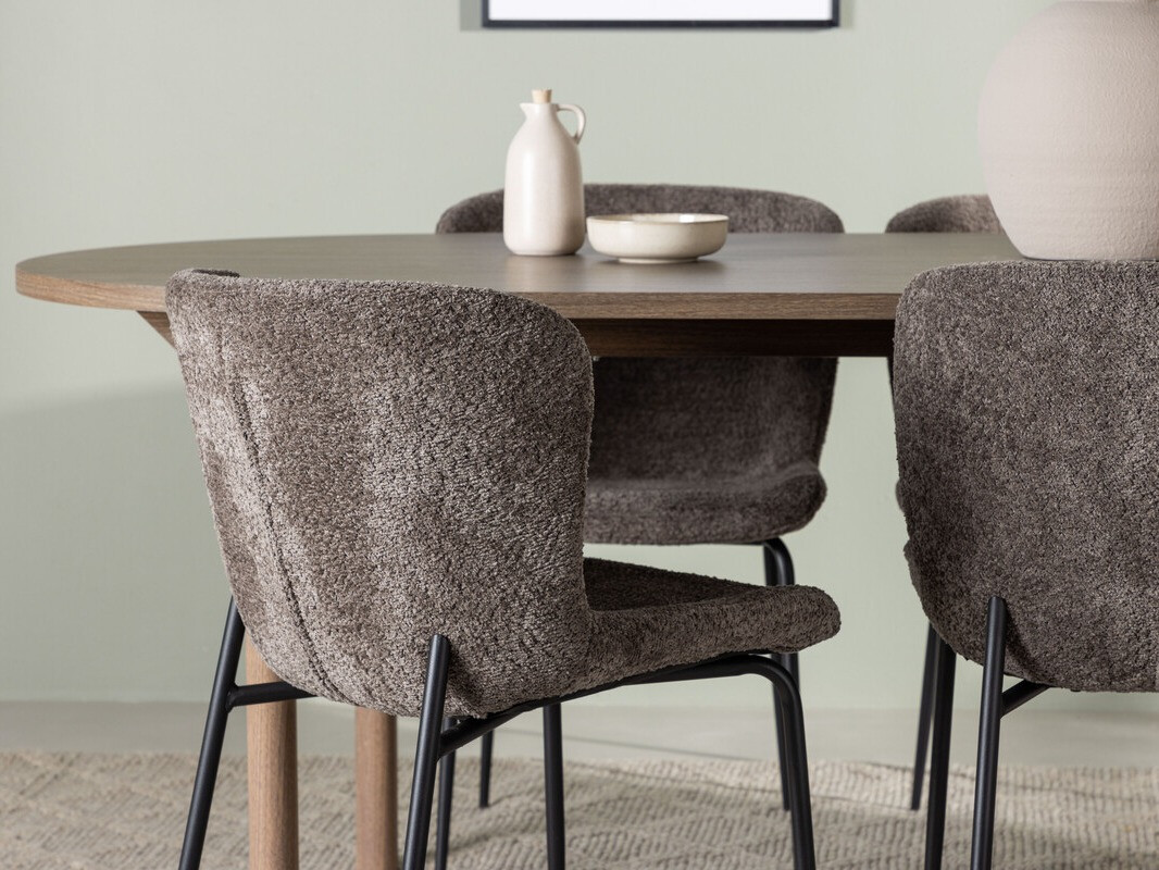 Set sala da pranzo Dallas 4132 (Marrone + Nero)