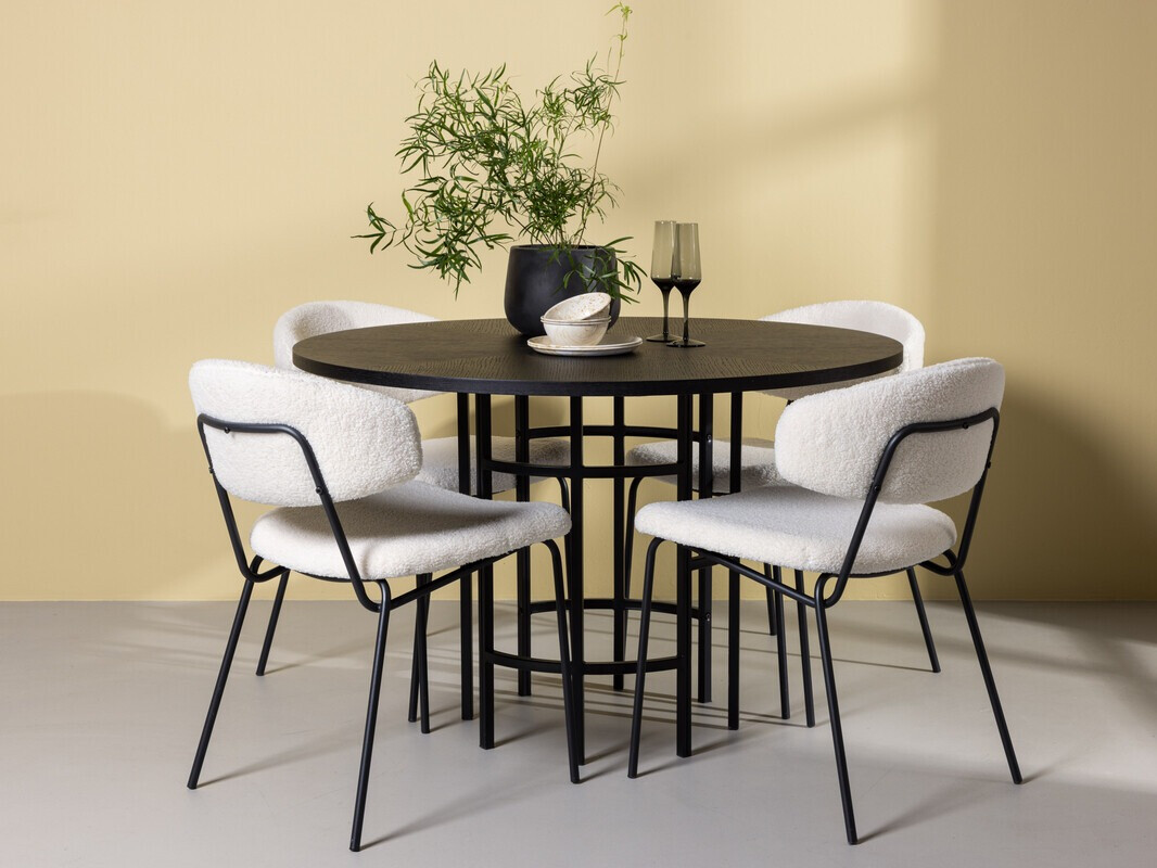 Set sala da pranzo Dallas 4144 (Nero)