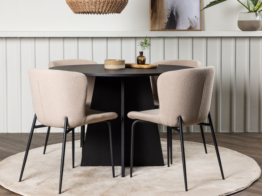 Set sala da pranzo Dallas 4147 (Beige + Nero)