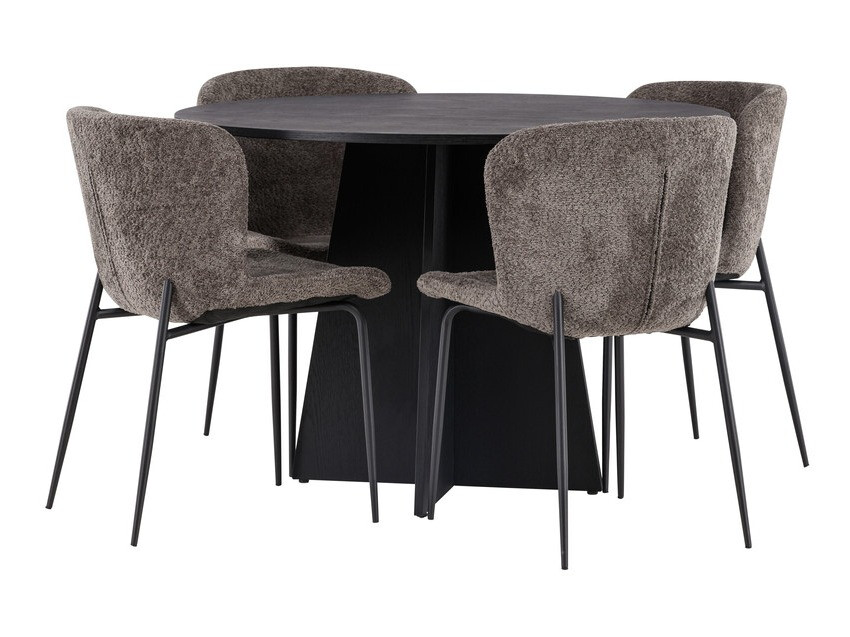 Set sala da pranzo Dallas 4147 (Marrone + Nero)