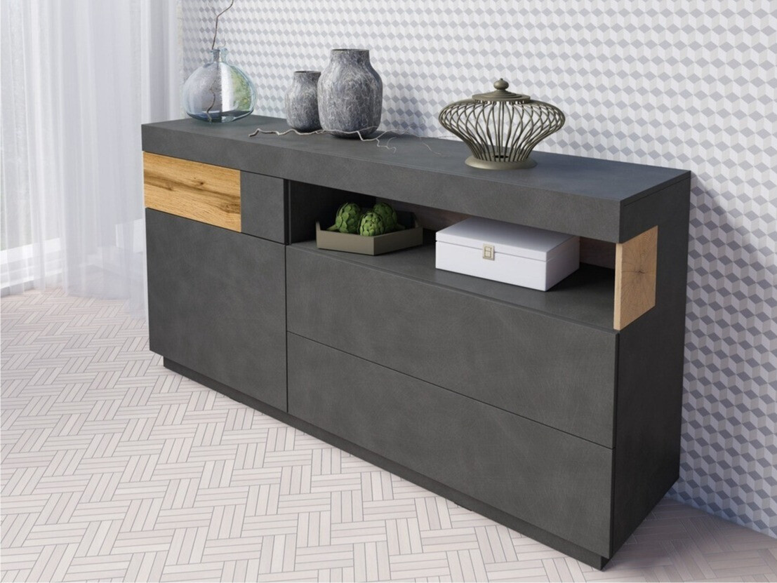 Cassettiera Livlore 107 (Matera grigio + Quercia di Wotan)