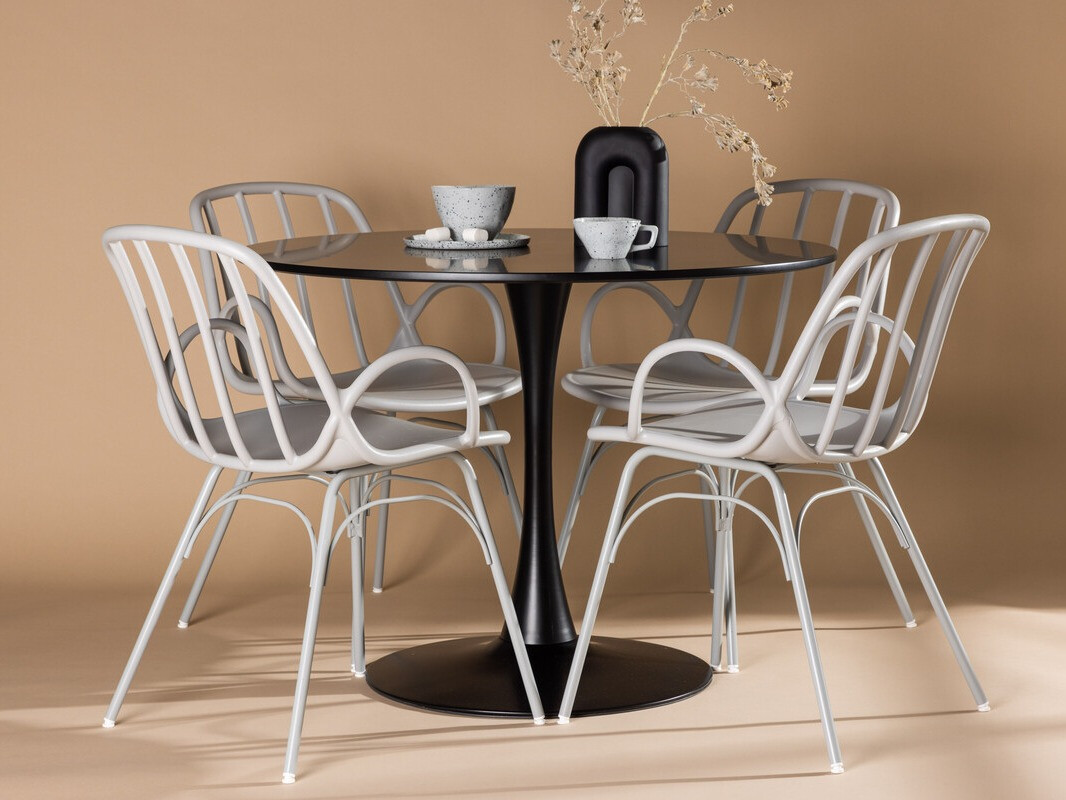 Set sala da pranzo Dallas 4165 (Grigio chiaro)
