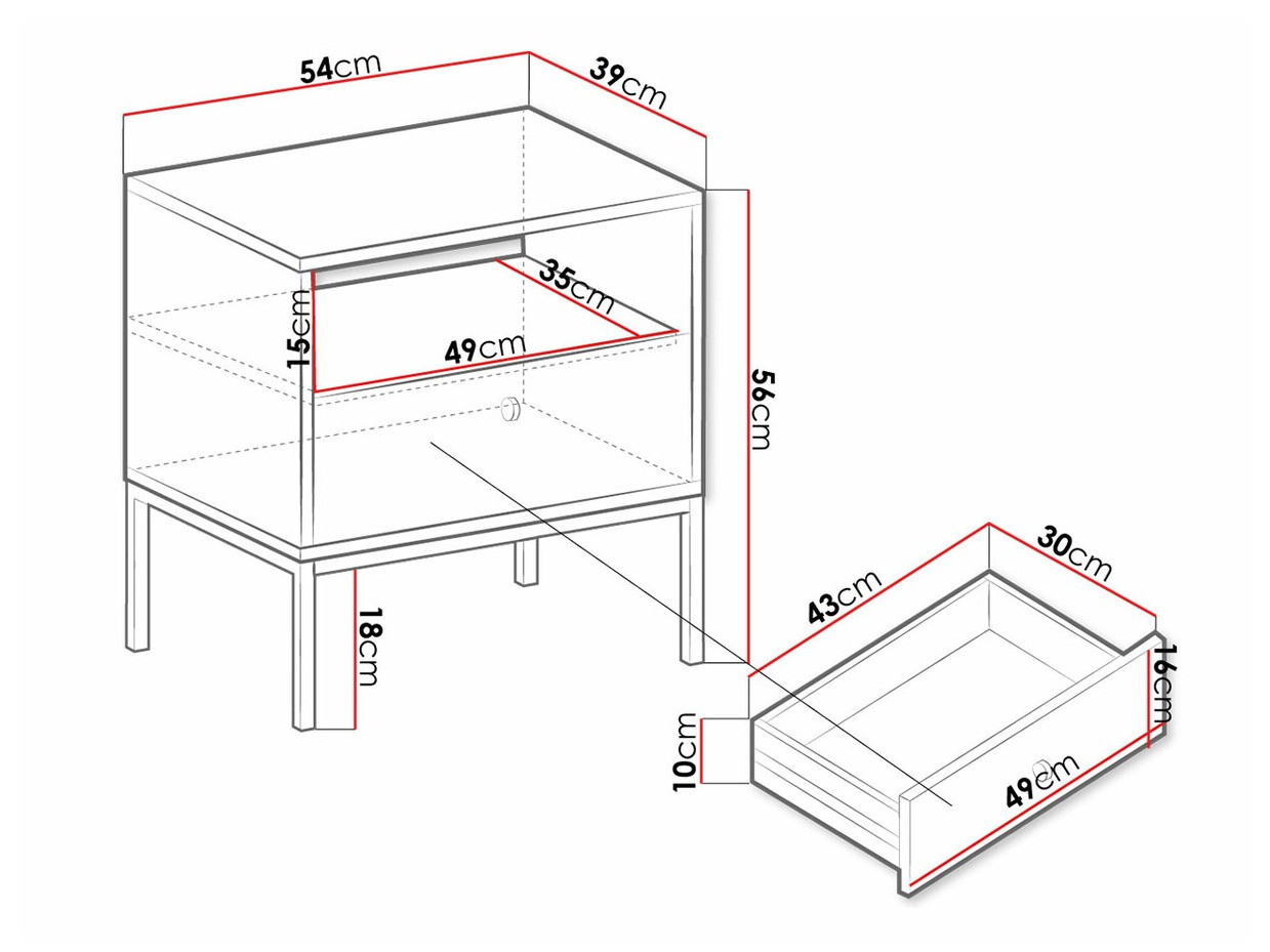 Comodino Formis (Bianco)