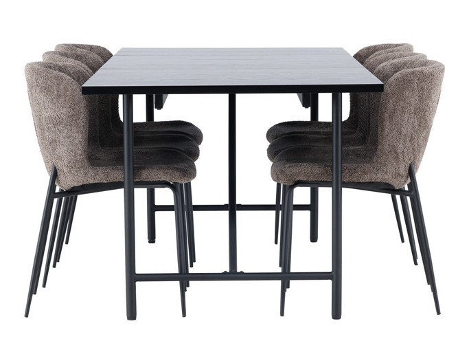 Set sala da pranzo Dallas 4192 (Marrone + Nero)