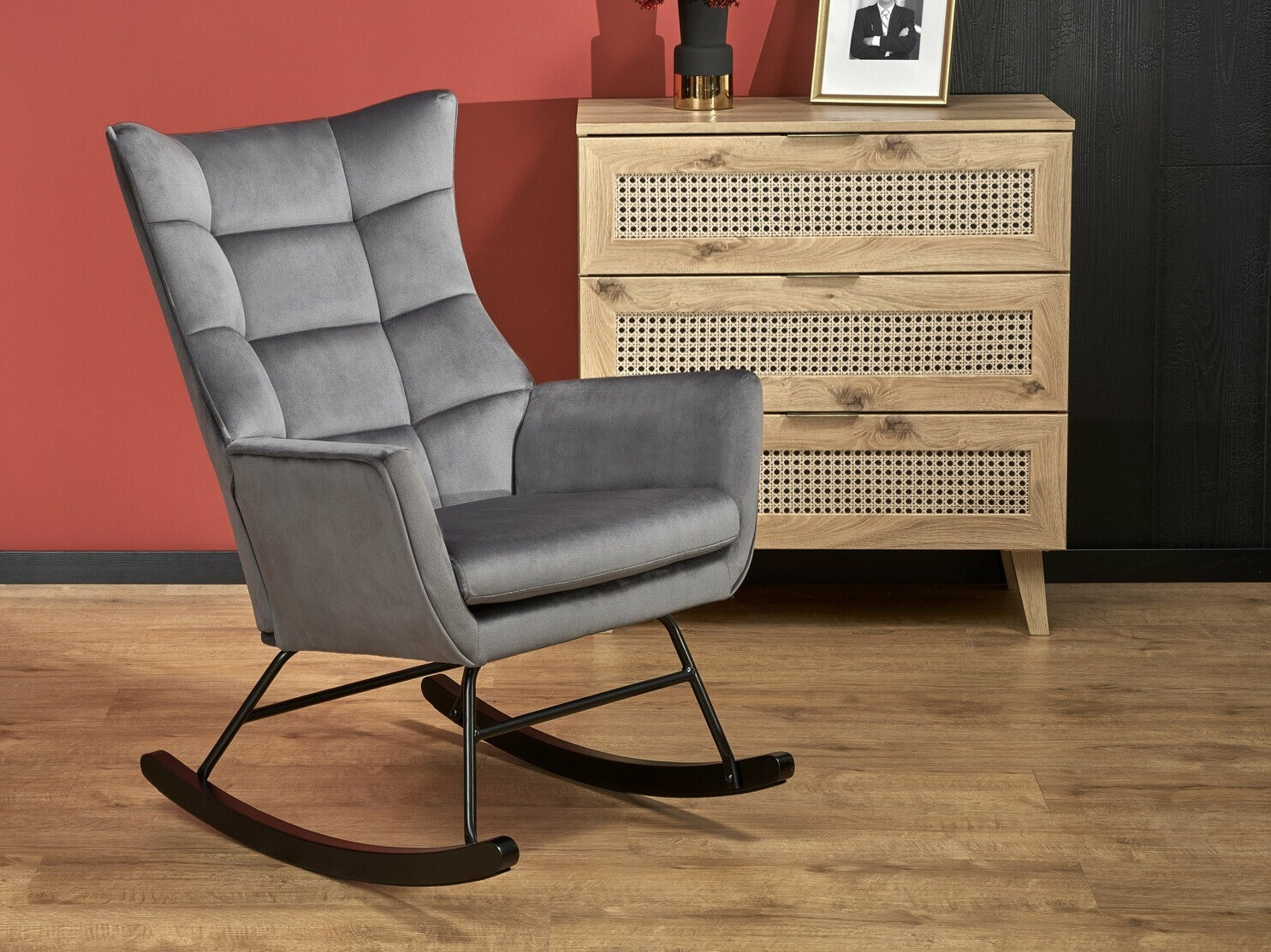 Sedia a dondolo Houston 1863 (Grigio)