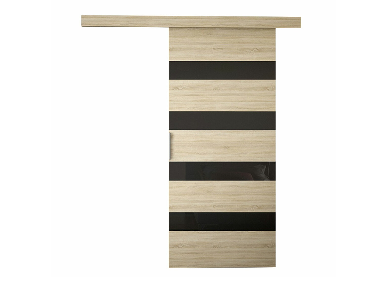 Porte scorrevoli Closico Portalis V (Sonoma quercia + Nero)