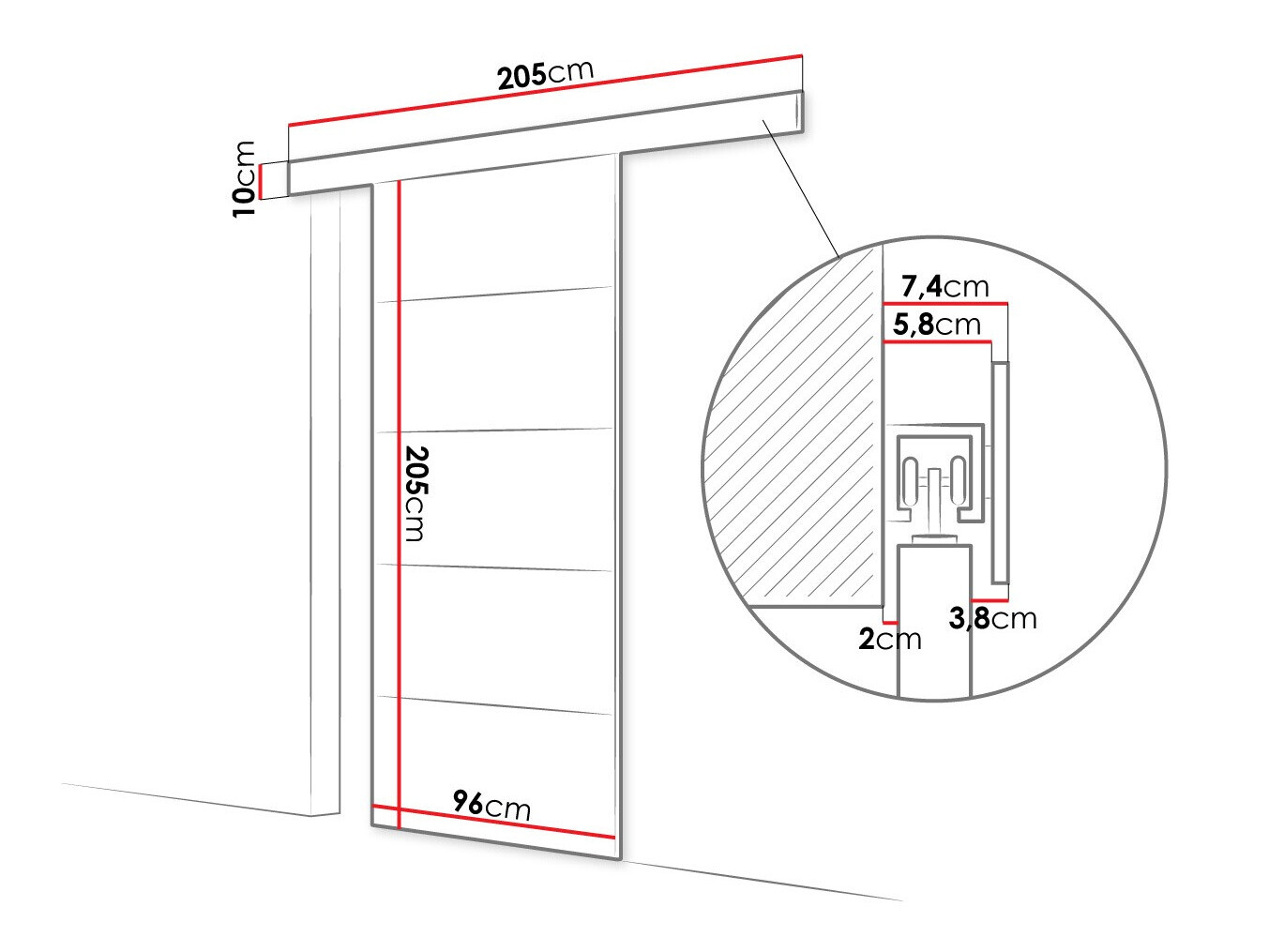 Porte scorrevoli Closico Portalis III (Sonoma quercia)