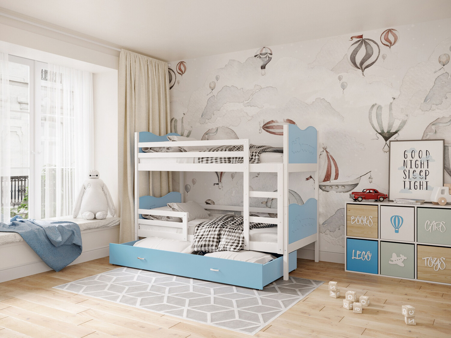 Letto a castello Aurora 111 (Blu)