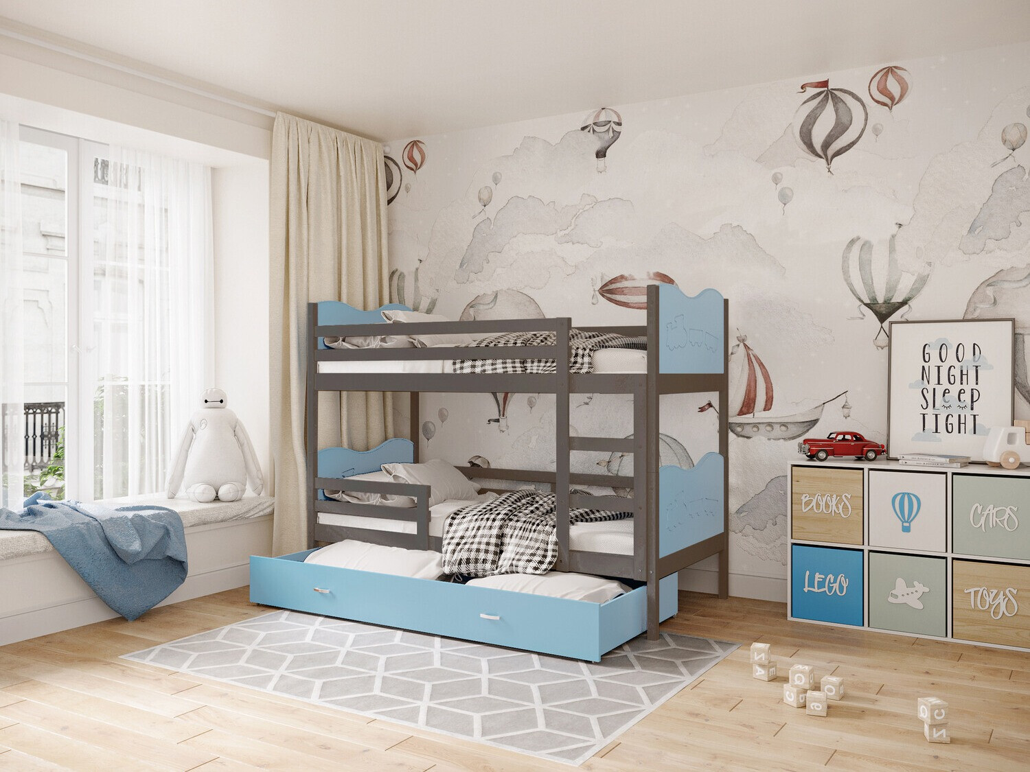 Letto a castello Aurora 111 (Blu)