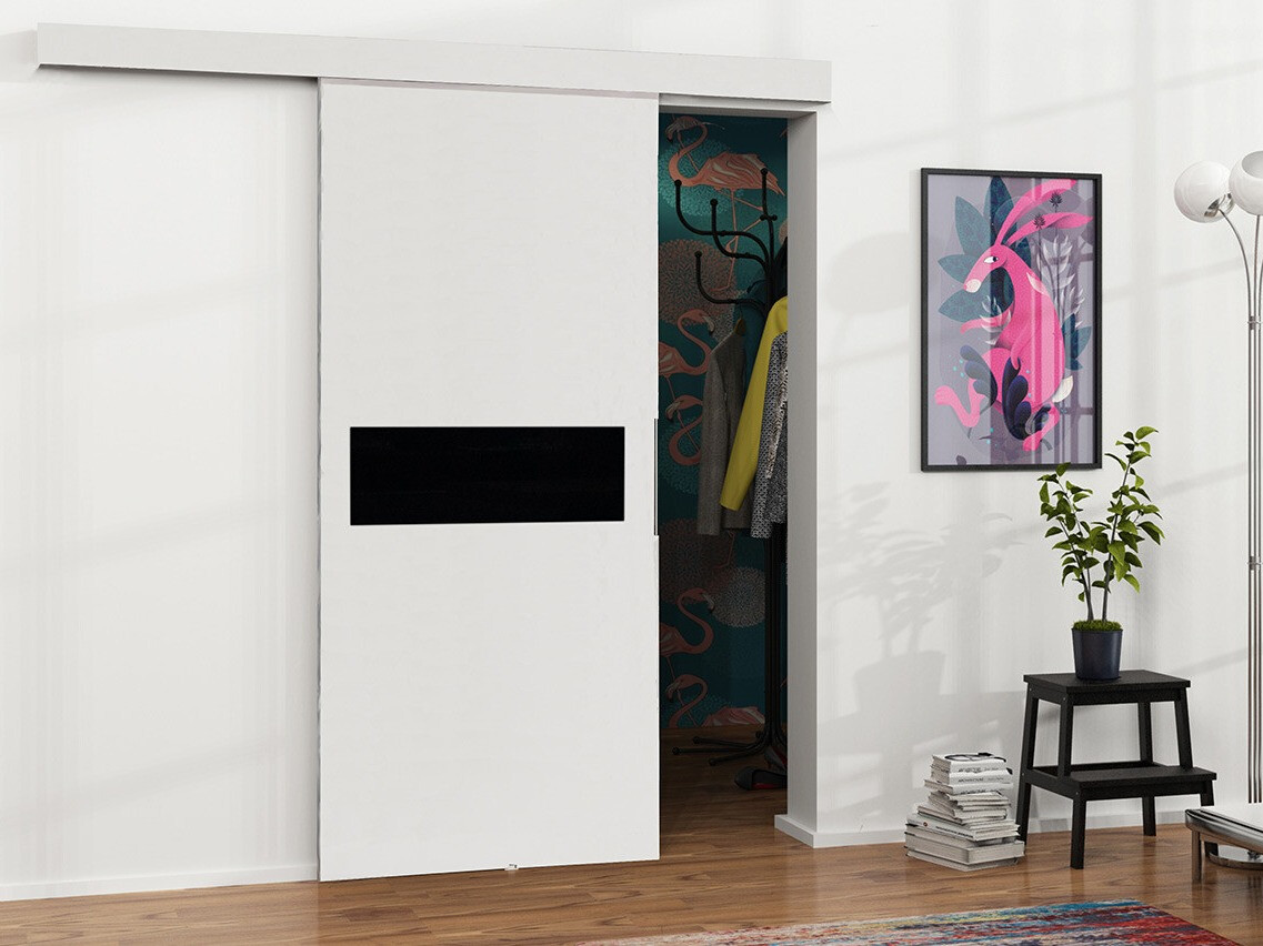 Porte scorrevoli Dover 134 (Bianco + Nero)