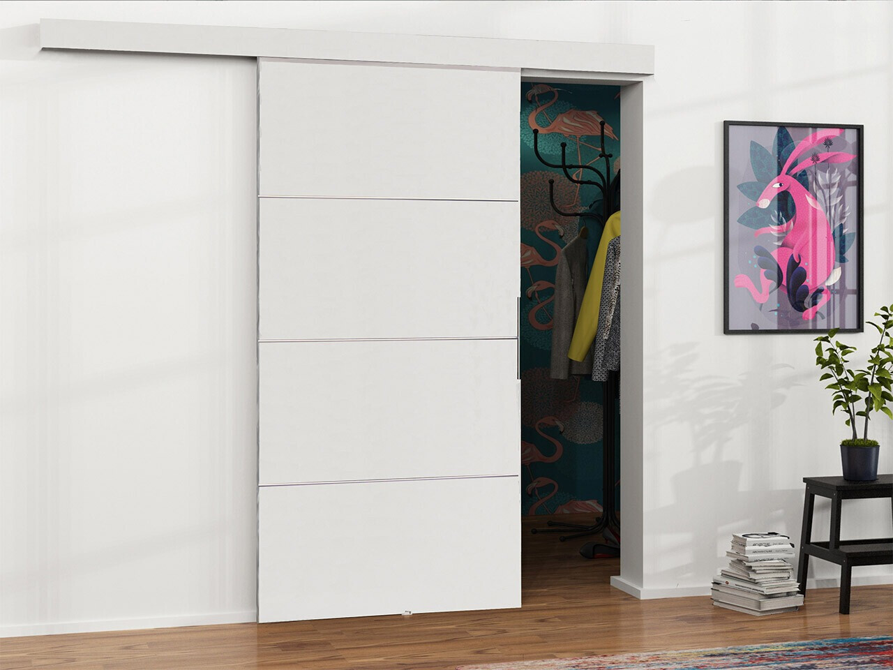 Porte scorrevoli Dover 145 (Bianco)