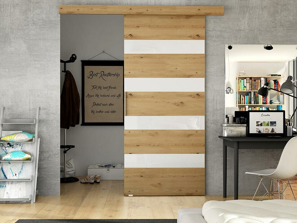 Porte scorrevoli Closico Fundus V (Rovere Artisan + Bianco)