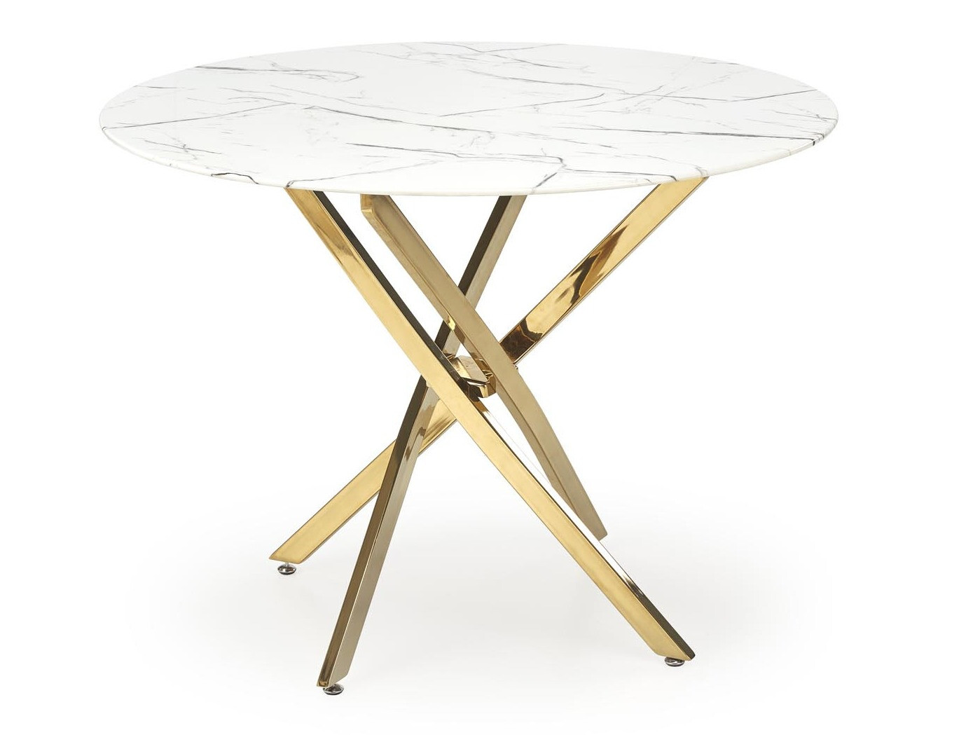 Tavolo Houston 1538 (D'oro + Marmo bianco)