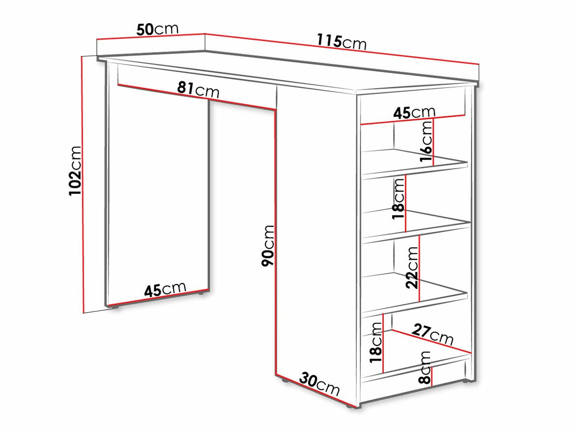 Tavolo da bar Comfivo Cedrus (Rovere Artisan)