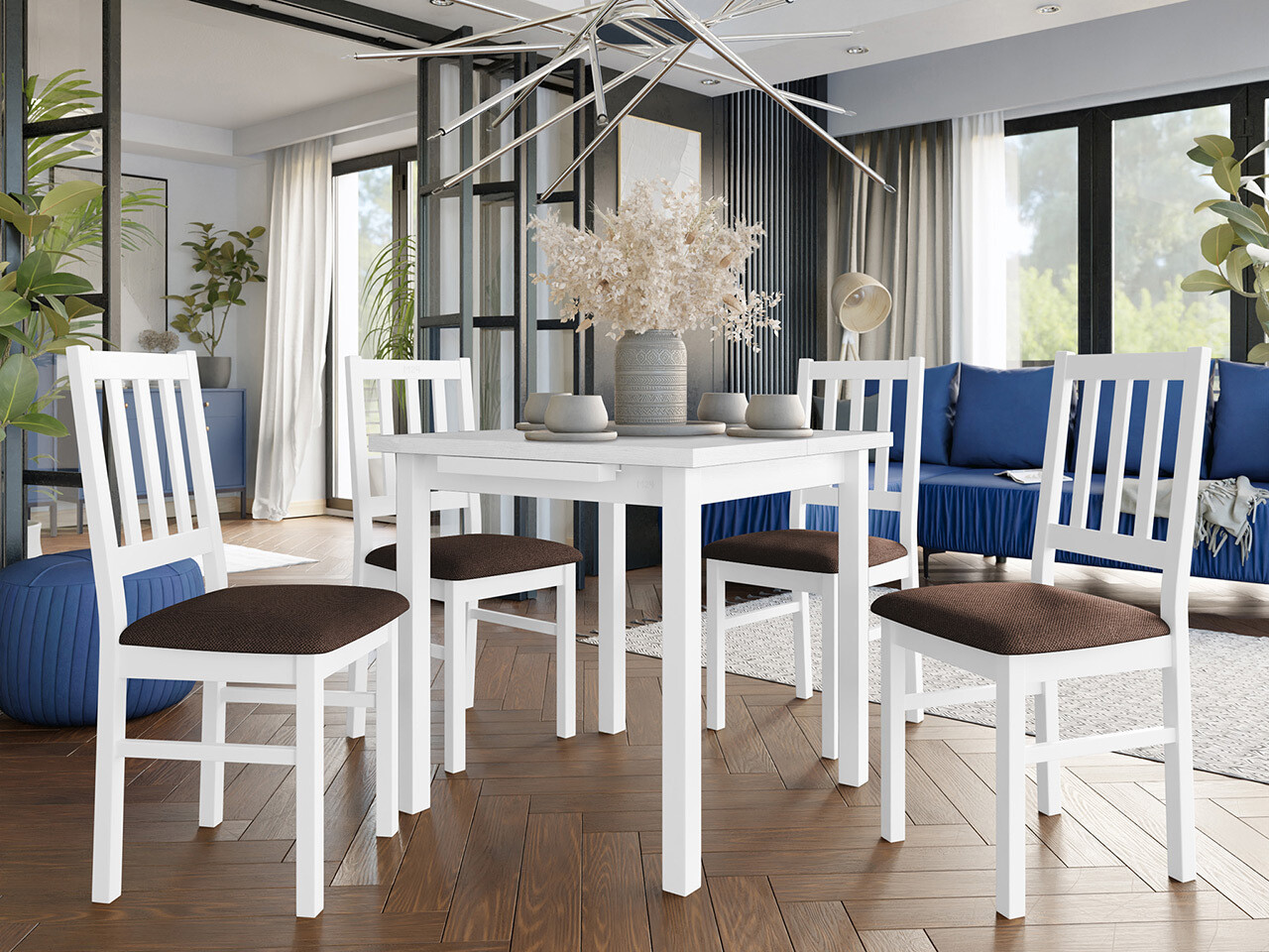 Set sala da pranzo Victorville 314 (Bianco)