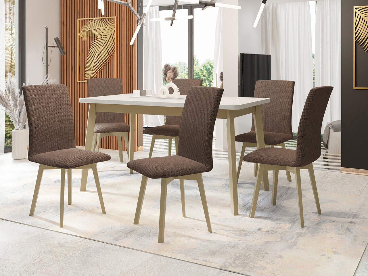 Set sala da pranzo Victorville 323 (Sonoma quercia)