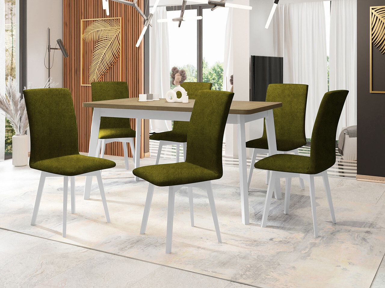 Set sala da pranzo Victorville 325 (Bianco)