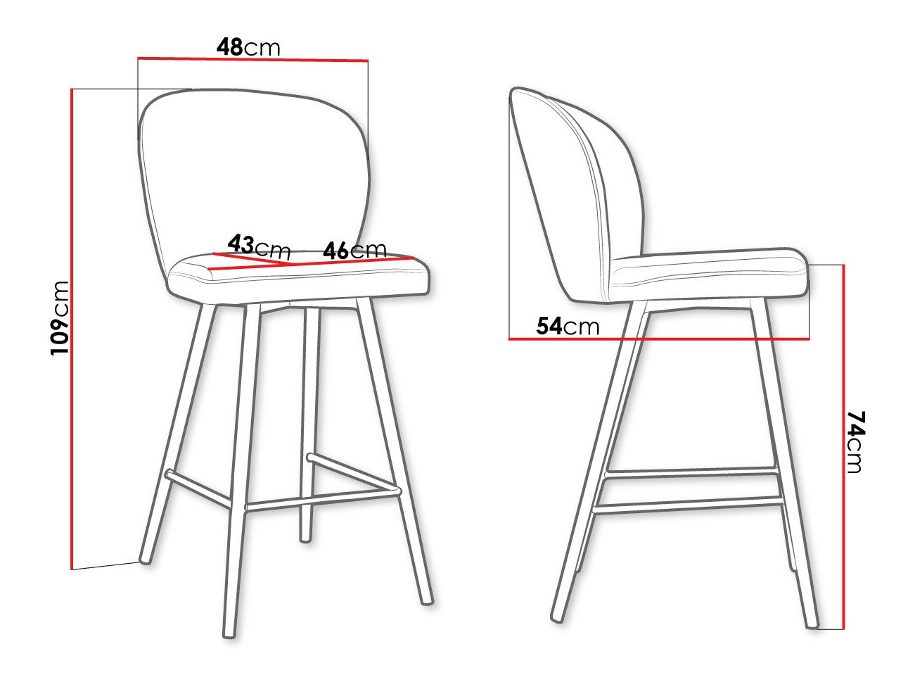 Sgabello da bar Jackson 101 (Magic Velvet 2219)