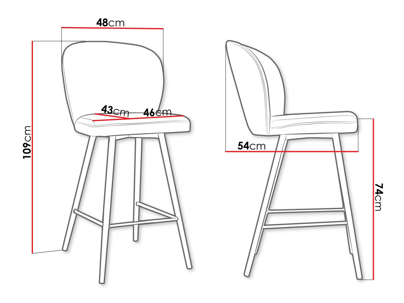 Sgabello da bar Jackson 101 (Magic Velvet 2240)