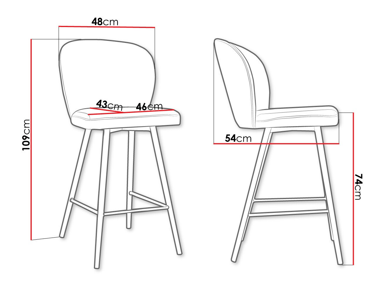 Sgabello da bar Jackson 101 (Magic Velvet 2250)