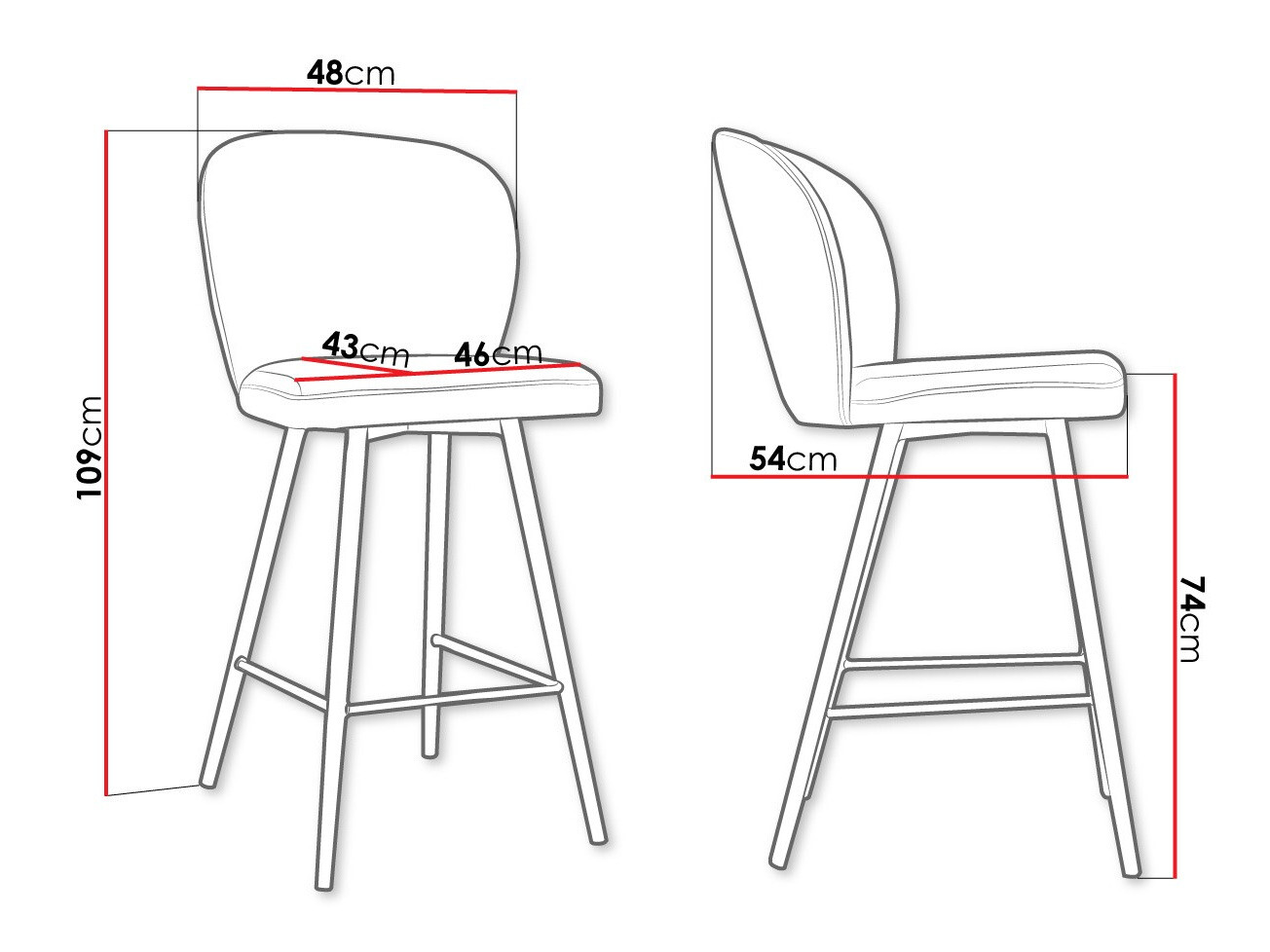 Sgabello da bar Jackson 101 (Magic Velvet 2258)