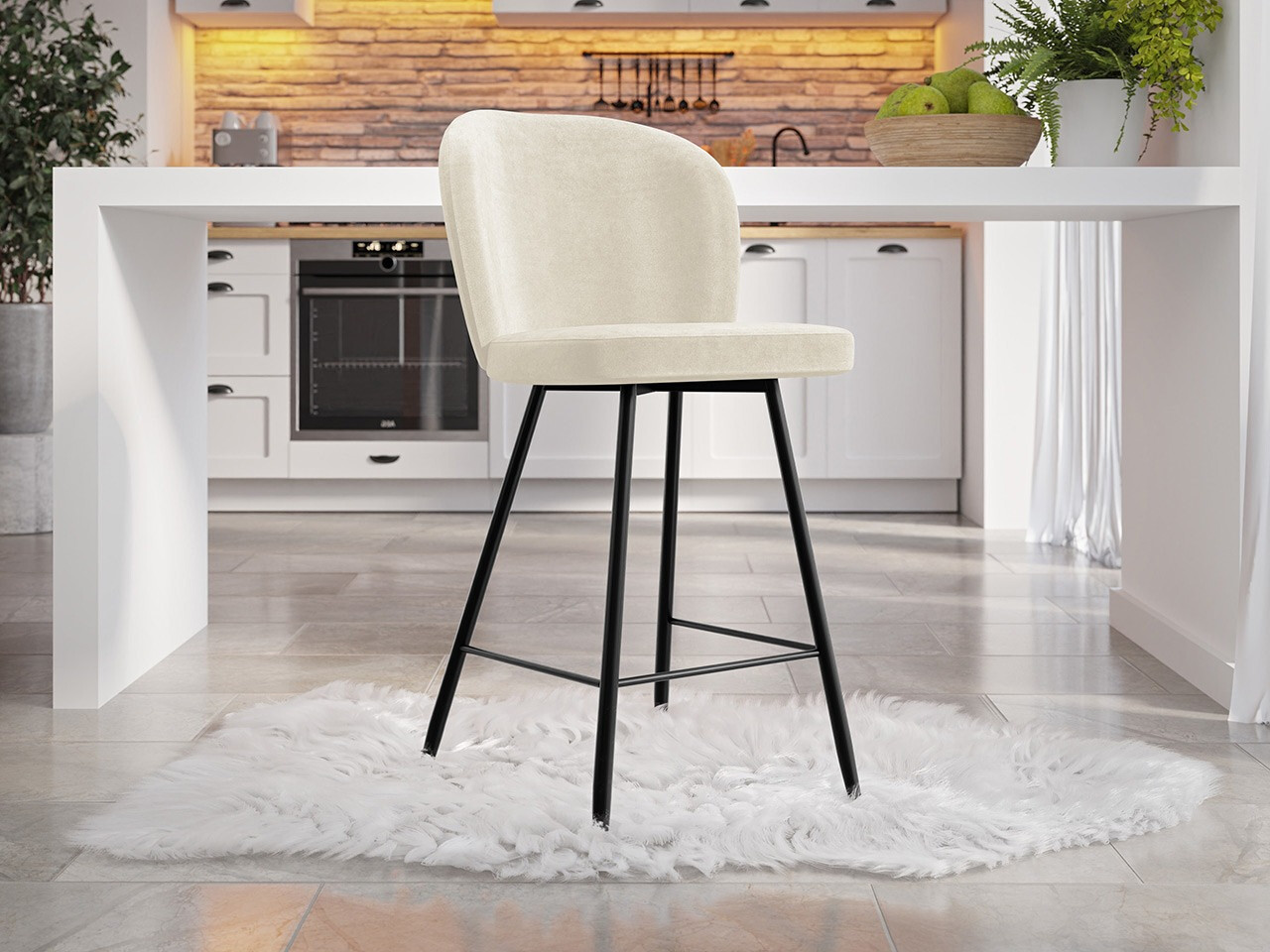 Sgabello da bar Jackson 101 (Nero + Magic Velvet 2250)