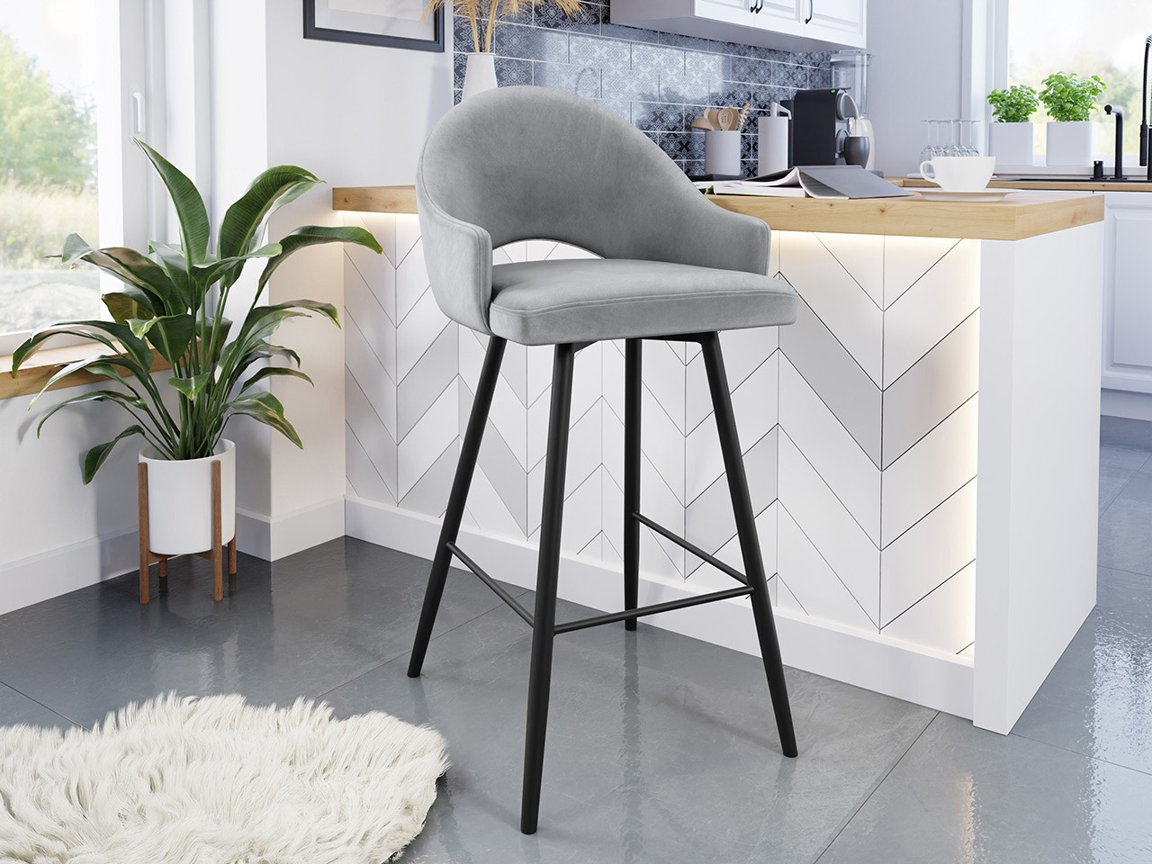 Sgabello da bar Jackson 103 (Magic Velvet 2240)