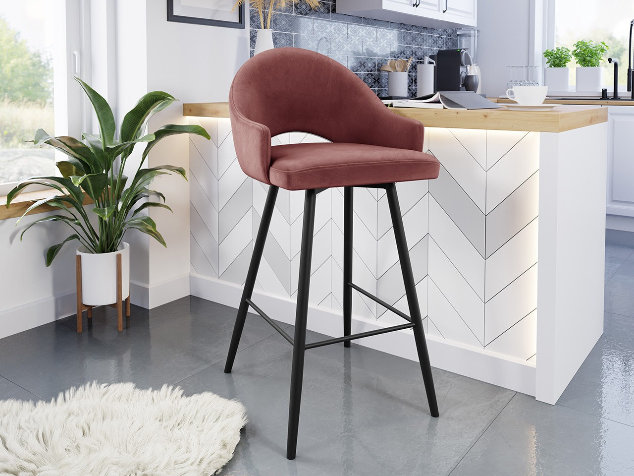 Sgabello da bar Jackson 103 (Magic Velvet 2258)
