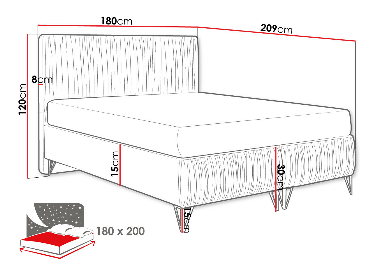 Letto Logan 112 (Amor Velvet 4305)