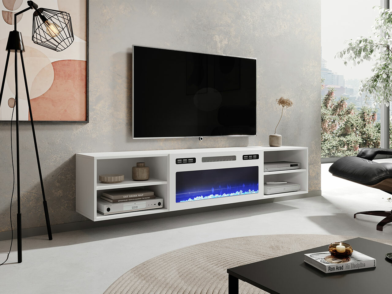 Mobile porta TV Charlotte 190 (Bianco)