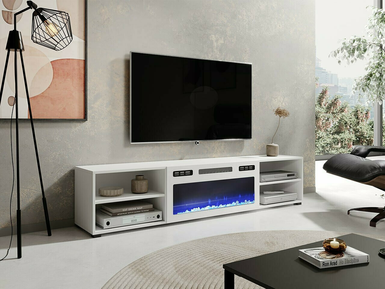 Mobile porta TV Charlotte 190 (Bianco)