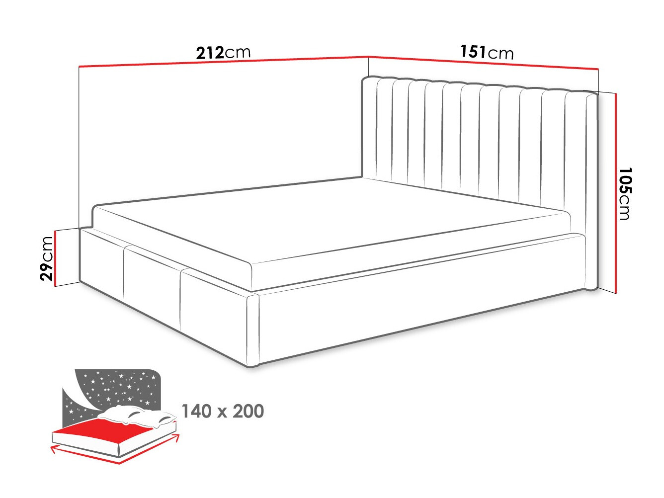 Letto ComfiDream Fenara I (Fresh 32)