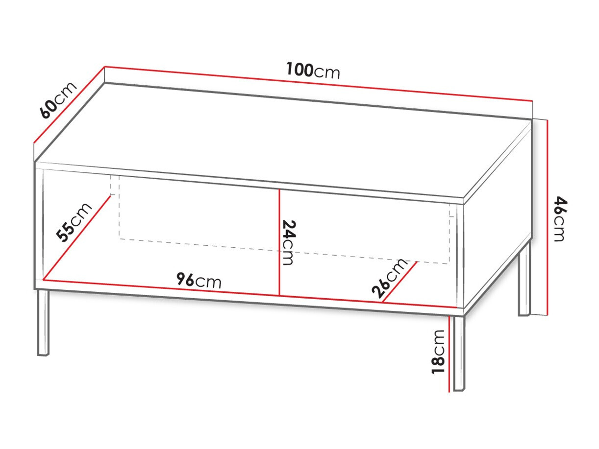 Tavolino da caffè Humanum (Bianco)