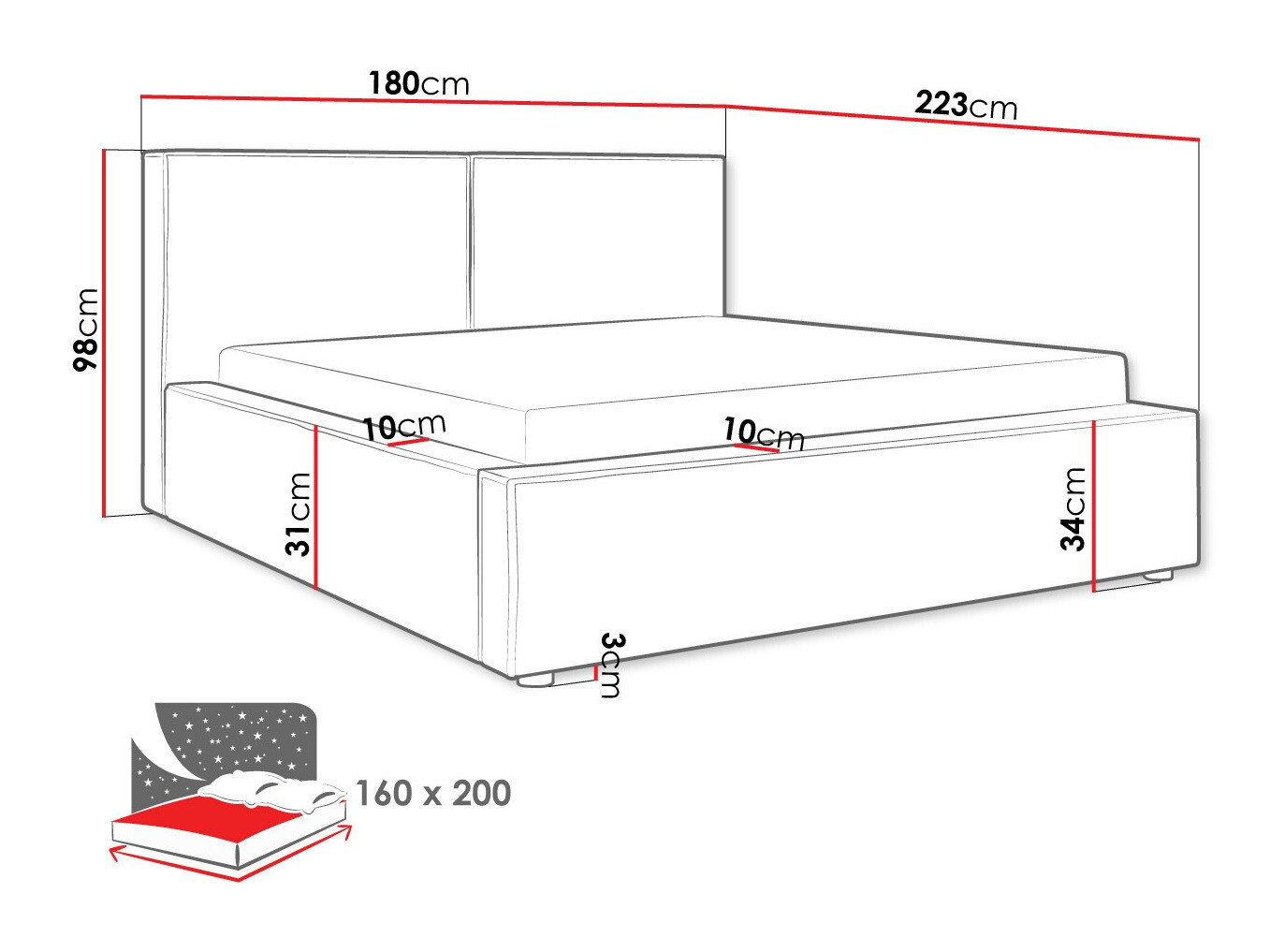 Letto TrendyNest Pelagia (Manila 16)