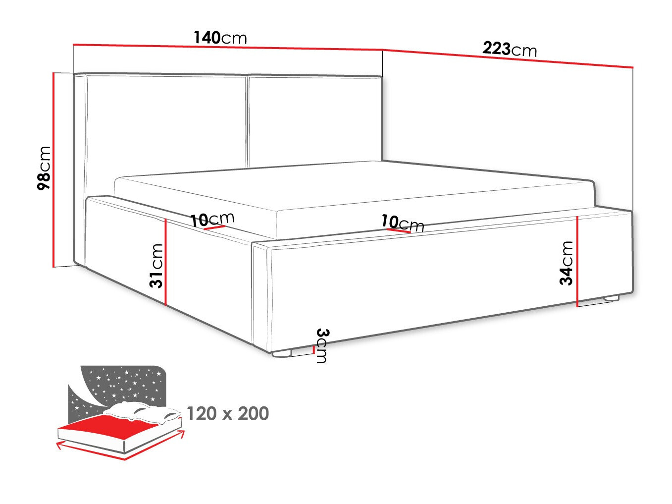 Letto TrendyNest Pelagia (Manila 18)