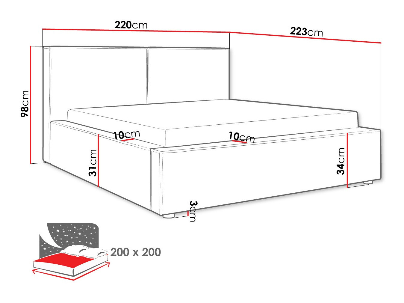 Letto TrendyNest Pelagia (Manila 20)