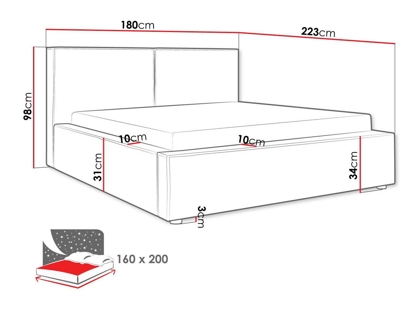 Letto TrendyNest Pelagia (Manila 37)