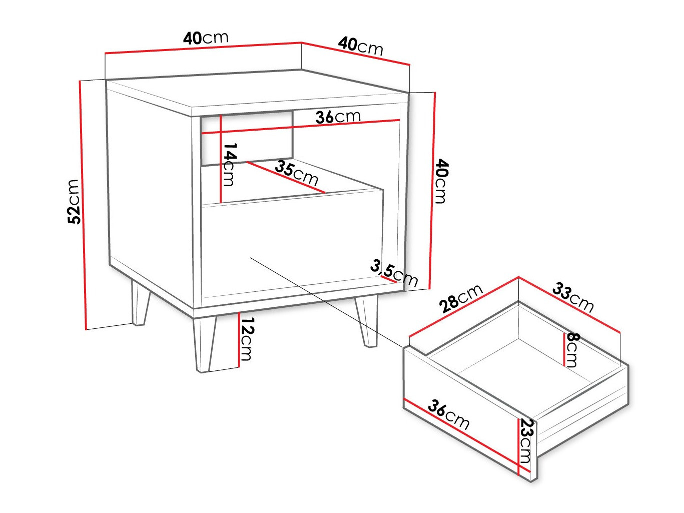 Comodino Comfivo Romtori