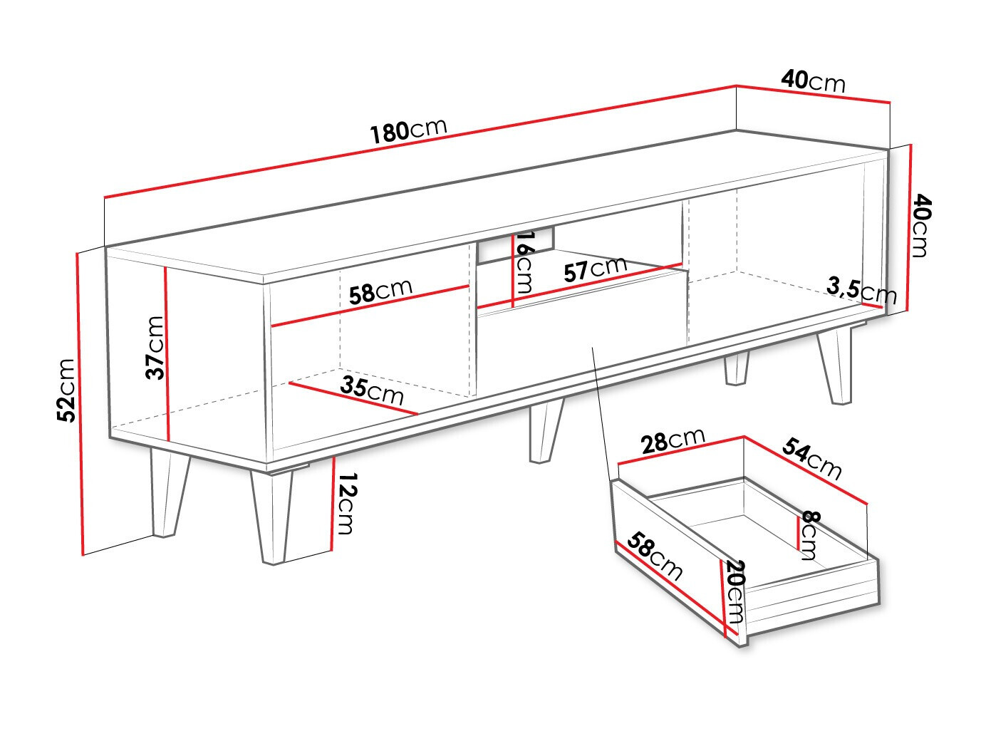 Mobile porta TV Comfivo Romtori I
