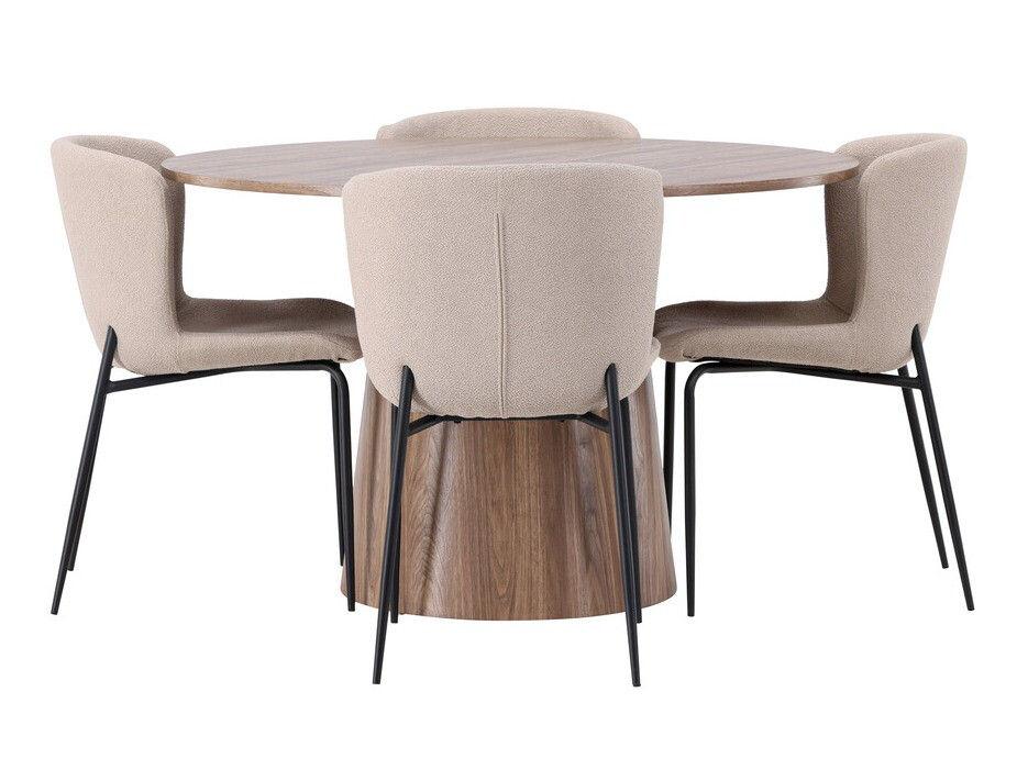 Set sala da pranzo Dallas 4257 (Beige + Nero)