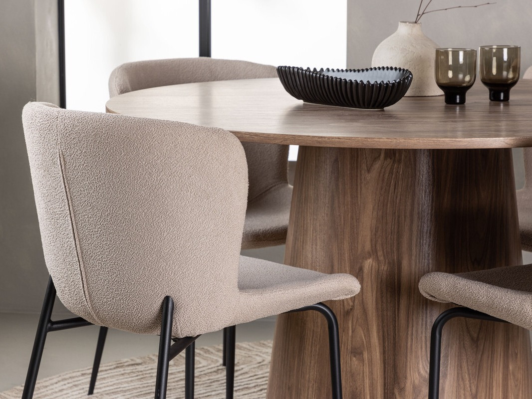 Set sala da pranzo Dallas 4257 (Beige + Nero)
