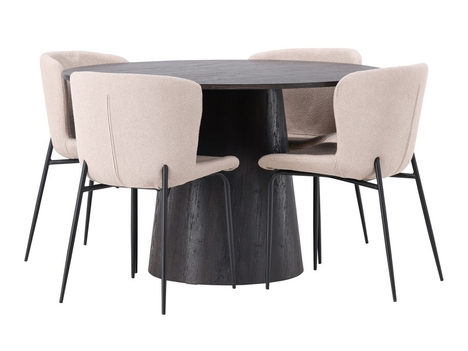 Set sala da pranzo Dallas 4257 (Beige + Nero)