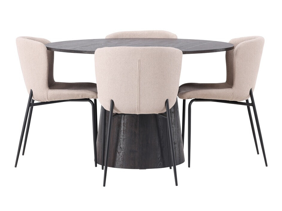 Set sala da pranzo Dallas 4257 (Beige + Nero)