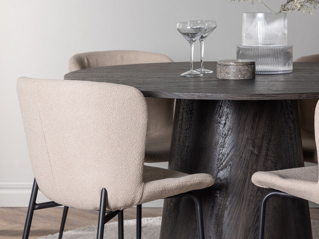 Set sala da pranzo Dallas 4257 (Beige + Nero)