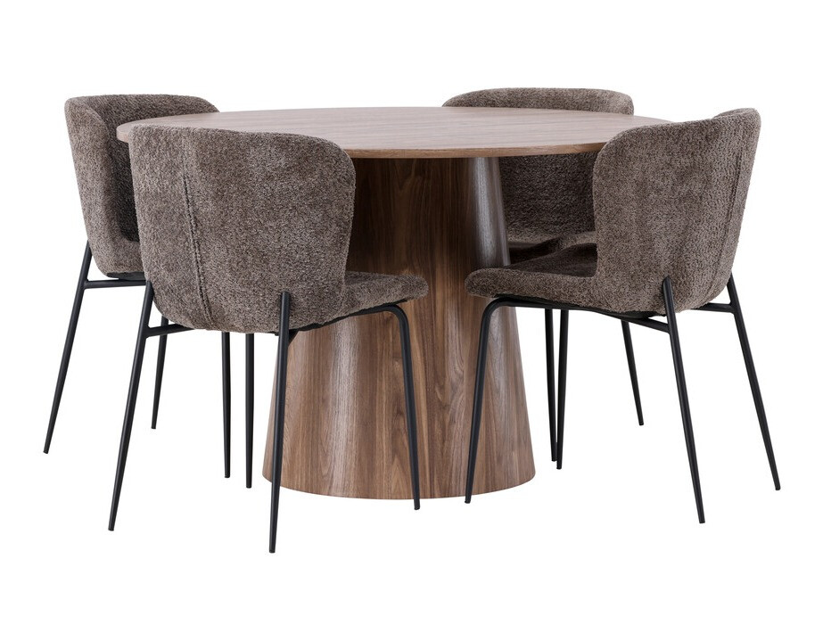 Set sala da pranzo Dallas 4257 (Marrone + Nero)