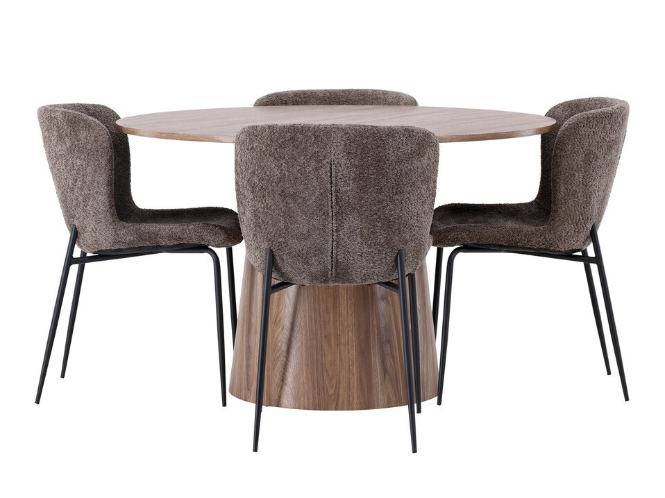 Set sala da pranzo Dallas 4257 (Marrone + Nero)