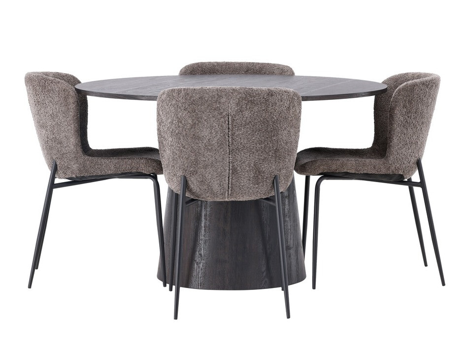 Set sala da pranzo Dallas 4257 (Marrone + Nero)