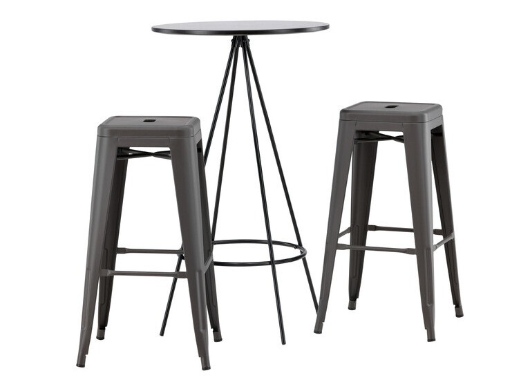 Set sala da pranzo Dallas 4263 (Grigio scuro)